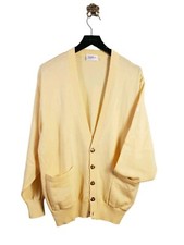 März München Herren Reine Wolle Jacke Gr. S Gelb Strickjacke 