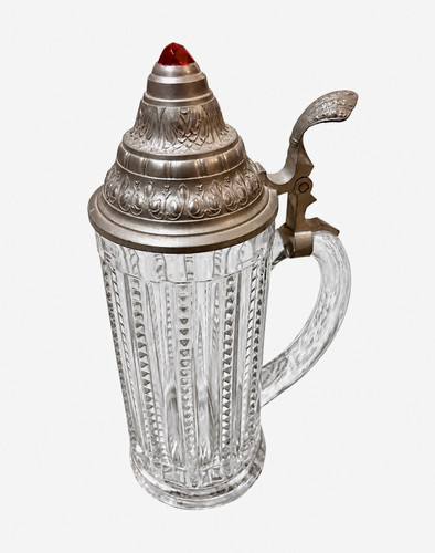 Antiker pressglas bierkrug - antiker, pressglas-bierkrug