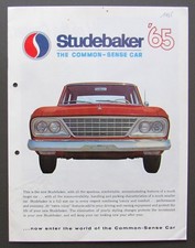 Studebaker Fahrzeugprogramm  –  1965   * Prospekt   /  98