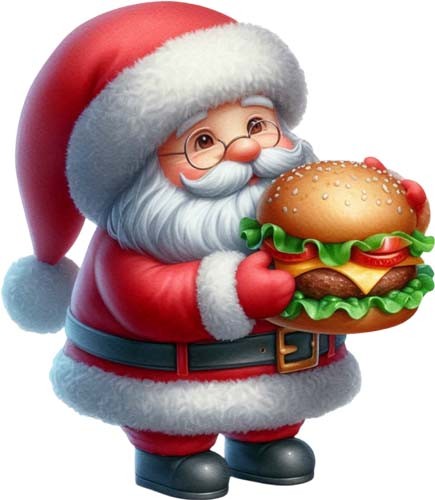 Weihnachten santa hamburger - weihnachten,