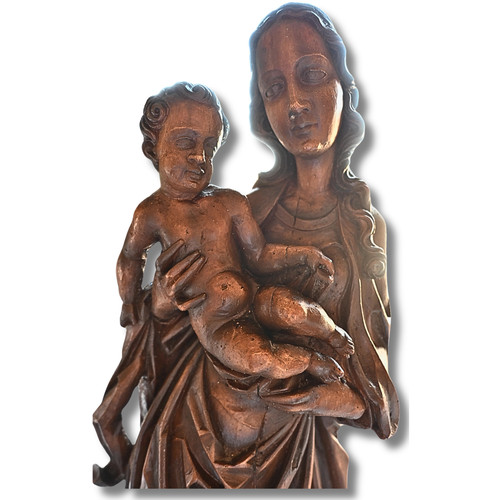 Holzfigur madonna mit - holzfigur,