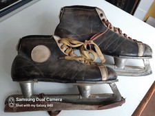Vintage Leder Speed Skates Eisrennfahrer Made in Sweden Größe 43