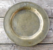 alter Teller aus Messing Ari KV 1500 - 25 cm Ø - Vorkrieg