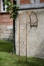 Wandrosenbogen Metall  B: 100cm / H:205cm, Rankbogen Rost, Metall-Bogen, Halb