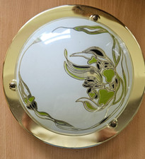 Deckenlampe Metall Glas 1x60 W Leuchtmittel Wandlampe