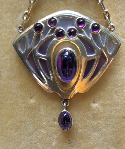 Jugendstil collier silber - -,