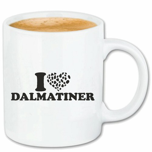 Kaffeetasse love dalmatiner - kaffeetasse,