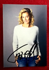 Original-Autogramm von Franziska van Almsick, Farbbild-Karte, Postkartengröße