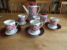 11 x Teile Melitta 4er Set Zuckerdose Milchkännchen Kanne Tassen lila weiß top Z