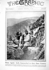 Alter Druck 1916 Kriegsgraben Siers Monastir Serbische Armee Deutsche Somme Schlacht 20.