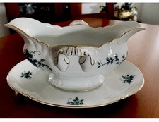 Hutschenreuther Selb Porzellan Sauciere Abt. Paul Müller mit Golddekor 1. Wahl