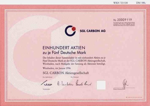 Sgl carbon 1996 - carbon, ag