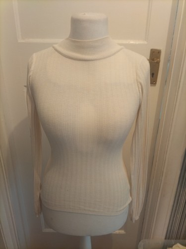 Primark elfenbein ripp - 6-8,