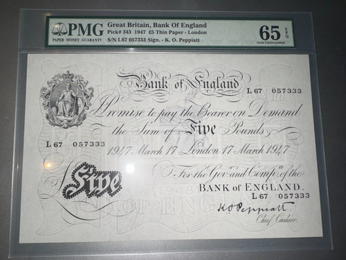 Bank england 5 schein - £5,