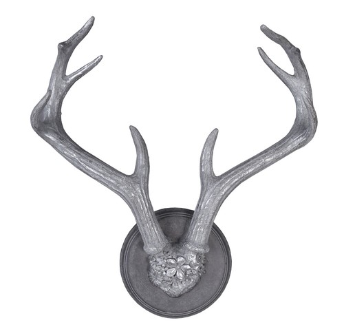 Wanddeko hirschgeweih silber - hirschgeweih,