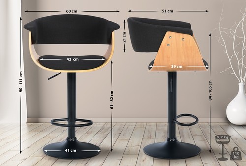 Barhocker vestal holzsitz - vestal, mit