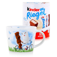 Kinder Riegel Sammel-Tasse Fan-Edition "Fahrrad" & 10 Kinder Riegel je 21g