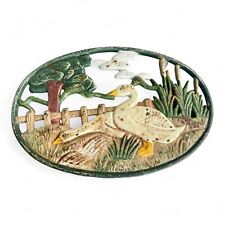 Rustikaler Gusseisen Topfuntersetzer Vintage mit Gänsemotiv Untersetzer Shabby