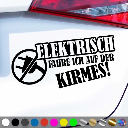 Elektrisch aufkleber fahre ich - elektrisch,