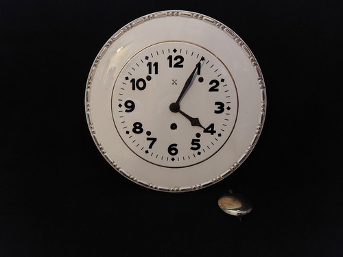 Alte uhr telleruhr - alte, wanduhr