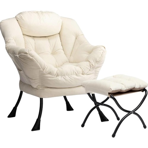 Sessel mit hocker samt - mit,