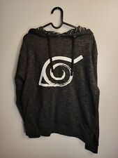 Naruto Konoha Zeichen Dorf sasuke Blatt    Herren Hoodie Schwarz L