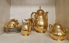 Haus Franken Bavaria Mocca Kava Mokka Service Gold Espresso Café vergoldet