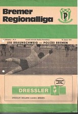 Fussball-Programmheft   71/72   RL   Polizei Bremen - Leu Braunschweig
