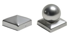 Pfostenkappe Aluminium Alu Pyramide Kugel Zaunkappe Zierkappe mit VA-Schrauben