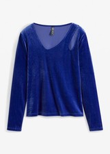 Samtshirt mit cut out - samtshirt, gr