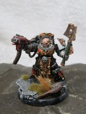 Warhammer 40K GW Space Marines Chaplain Terminator bemalt (sehr gut)