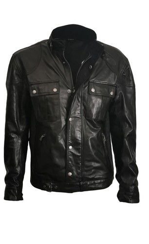Schwarze herren lederjacke - herren,