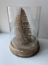 Braxton Holz Deko Windlicht Glas Weihnachten Impressionen Shabby Skandi Landhaus