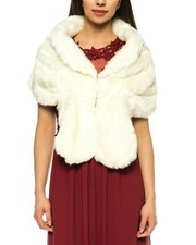 PELZ ABEND JACKE BLAZER  BRAUT STOLA KUNST PELZ BOLERO WEISS SCHAL ART: MA