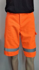 Arbeitshose Arbeitsshorts Neon Orange Warnschutz Bundhose lang Hose leuchtend