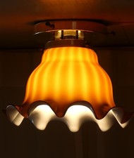 Peill & Putzler Deckenlampe Deckenleuchte Fazzoletto braun 50er Jahre sconce
