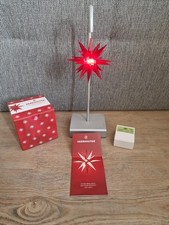 NEU Original Herrnhuter Stern 2023 Rot Glitter inkl. ein selbstgebauten Halter