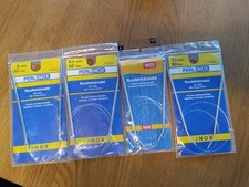 4 x INOX Rundstricknadeln 80 cm, 4,5/4,5/5 &  100 cm, 4