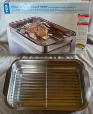 TCM Tschibo Edelstahl Brat- und Auflaufform Bräter 42x28x6 Schmorform