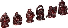 Set of 6 Rosewood Buddha