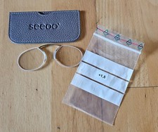Seeoo Kompakt Bügellose Mini Lesebrille-Zwickerbrille-  2 x + 1 .50; 1 x + 2,00