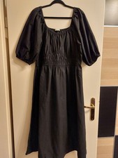 Damen Maxi Kleid schwarz ausgestellt Gr. 20 (46/48)