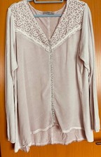 Tredy  Blusen-Strickshirt Gr.48 , Glitzer - rosenholz
