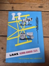 Orig. Schlepper Prospekt Lanz Kombi Binder 55/5 Traktor 