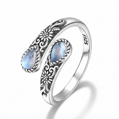 Mondstein ring 925 sterling - mondstein,