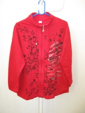 K-Mail Sweatjacke in rot mit Strass Gr. 46