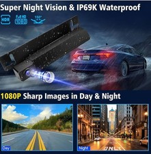 URVOLAX Solar Rückfahrkamera Kabellos mit 5 Zoll Monitor,1080P DIY Installation