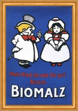 Biomalz Patermann Teltow dickflüssiger Saft Werbung Reklame A3 03 Gerahmt