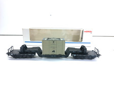 Märklin H0 4618 Tiefladewagen mit Kiste, DB, in OVP # 3950