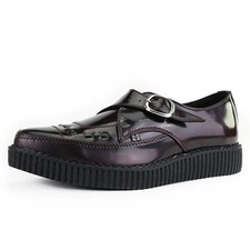 T.U.K. Creepers Herren Pointed Creeper Buckle burgund Gothic, Rockabilly